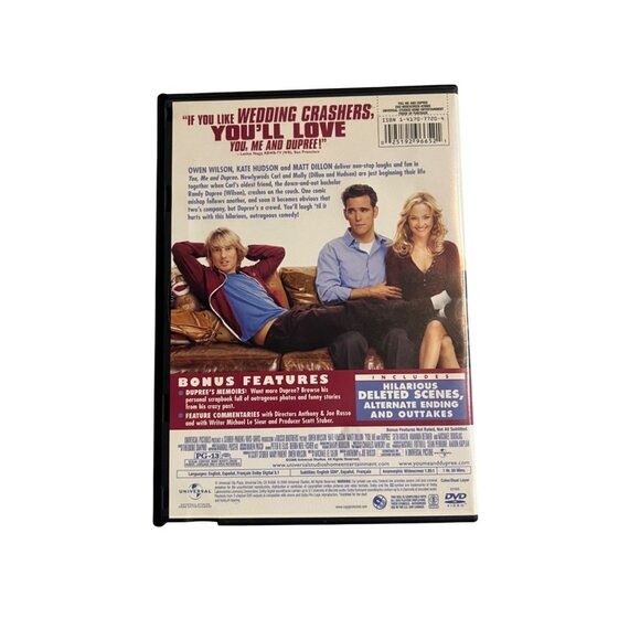 You Me And Dupree 2006 DVD Comedy Owen Wilson Kate Hudson Matt Dillon Pre-Owned - Picture 2 of 4